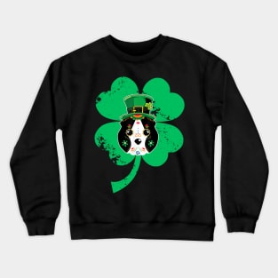 Funny Skull Dog Face St Patrick Day Chow Chow Crewneck Sweatshirt